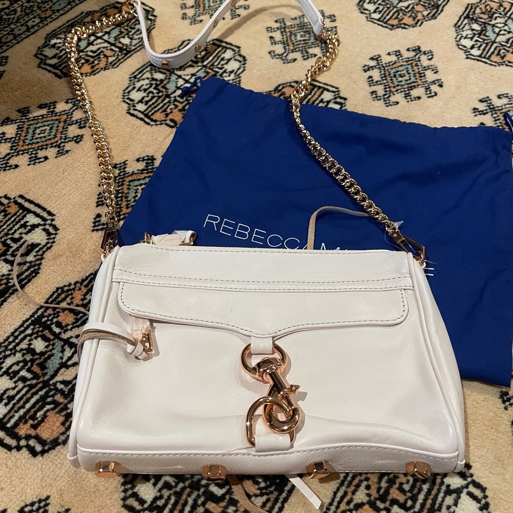 Rebecca minkoff mini Mac pale pink with rose gold